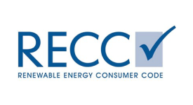 A logo for reccy renewable energy consumer code