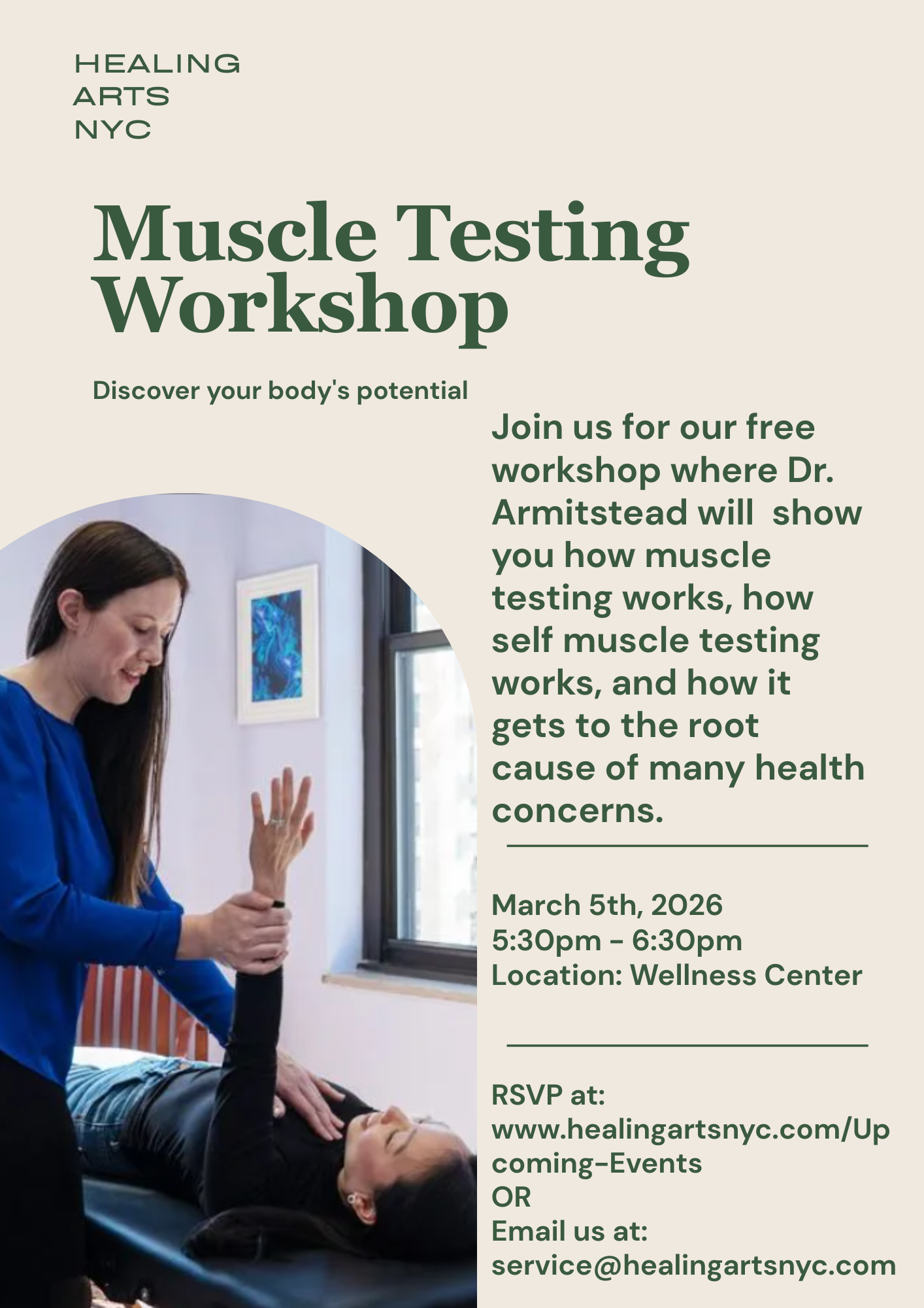 Healing Arts NYC Free Workshop