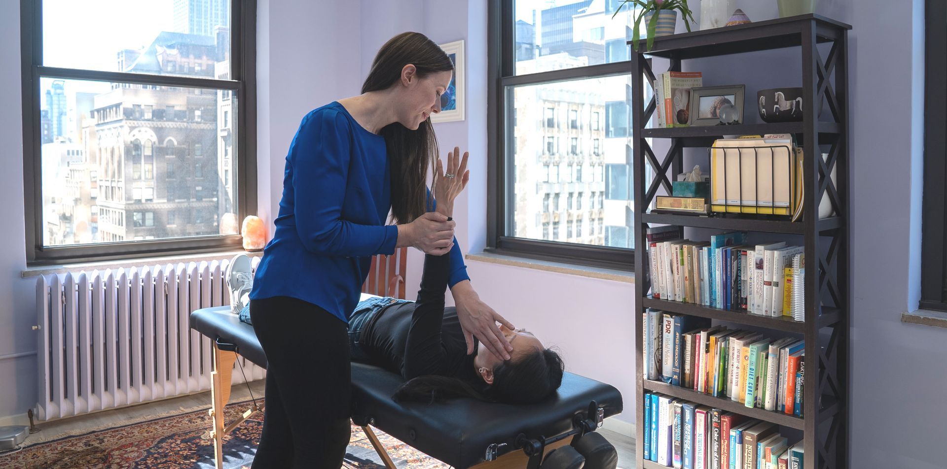 Dr. Alica Armitstead Providing Nutrition Response Testing on a Patient