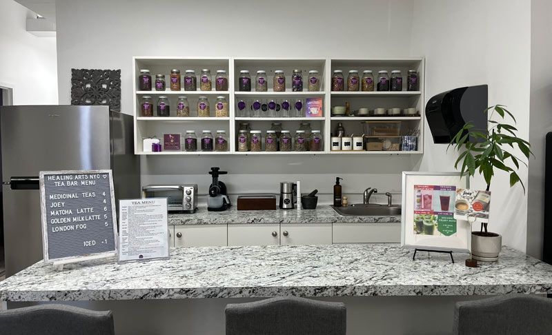 Medicinal Tea Bar NYC - Dr. Alicia Armitstead. Personalized Organic Tea Blends at the Healing Arts NYC Health and Wellness Center in Manhattan NY 10017