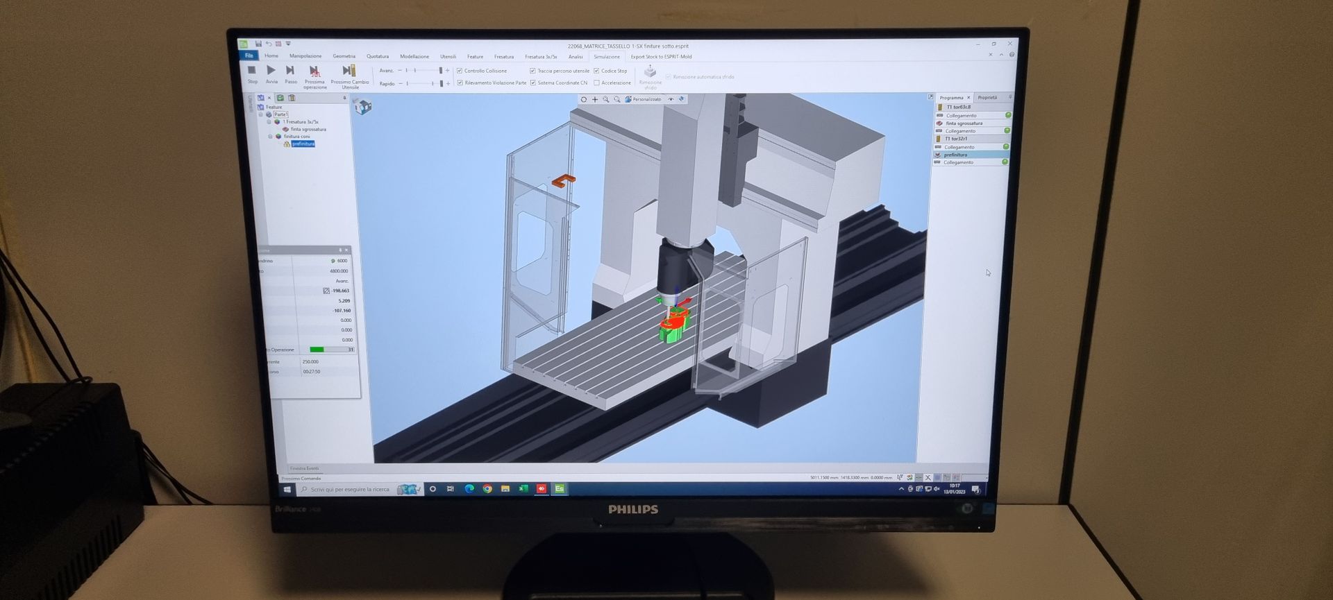 Postazione CAM dell'officina