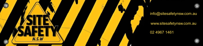 A Yellow and Black Sign that Says Site Safety NSW — Site Safety NSW in Sandgate, NSW