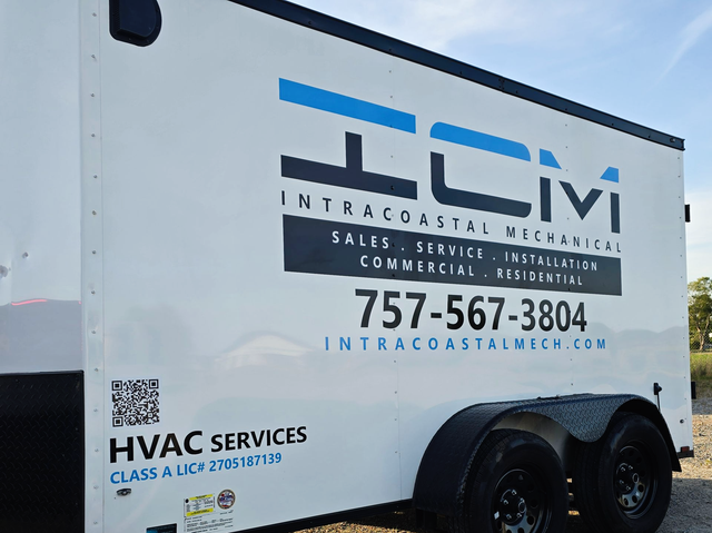 White trailer with 