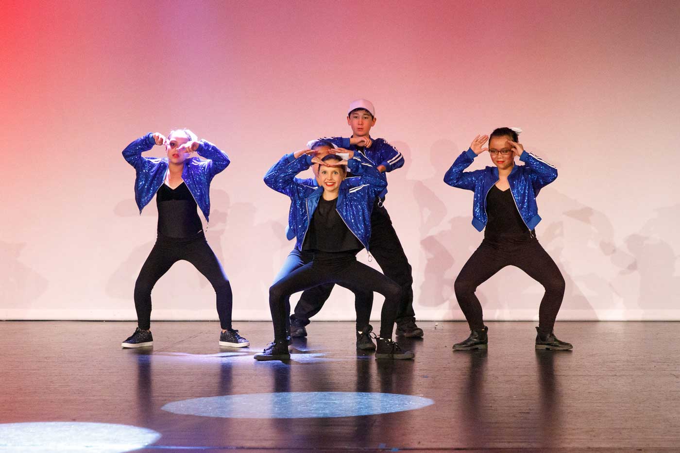 2018 End of the Year blue jacket dance performance
