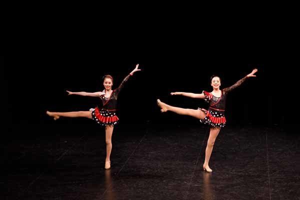 female dancers in black