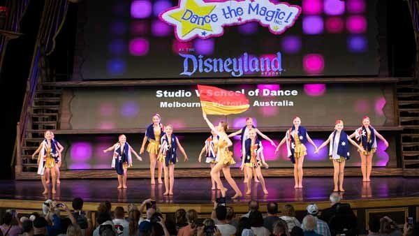dancer running with flag