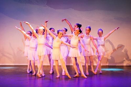 dancers in white costumes doing ballet
