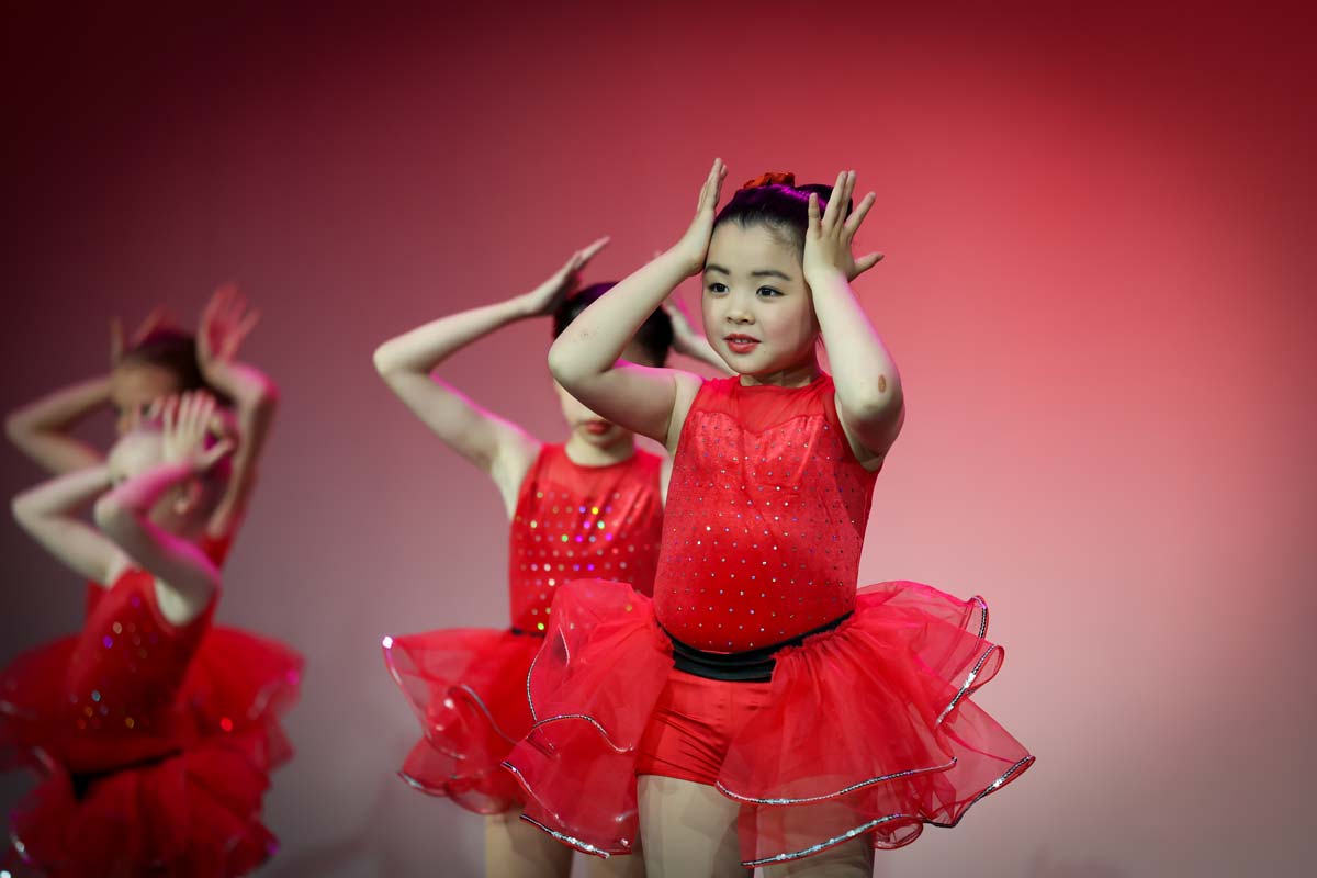 Cute Little Girls in Red Outfit