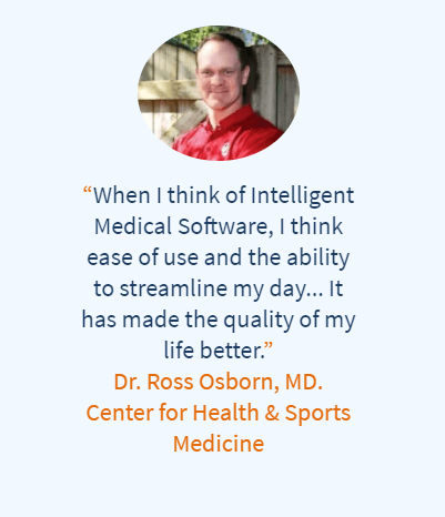 Happy Client photo and Client Testimony from Dr. Ross Osborn about Meditab Intelligent Medical Software increasing quality of life