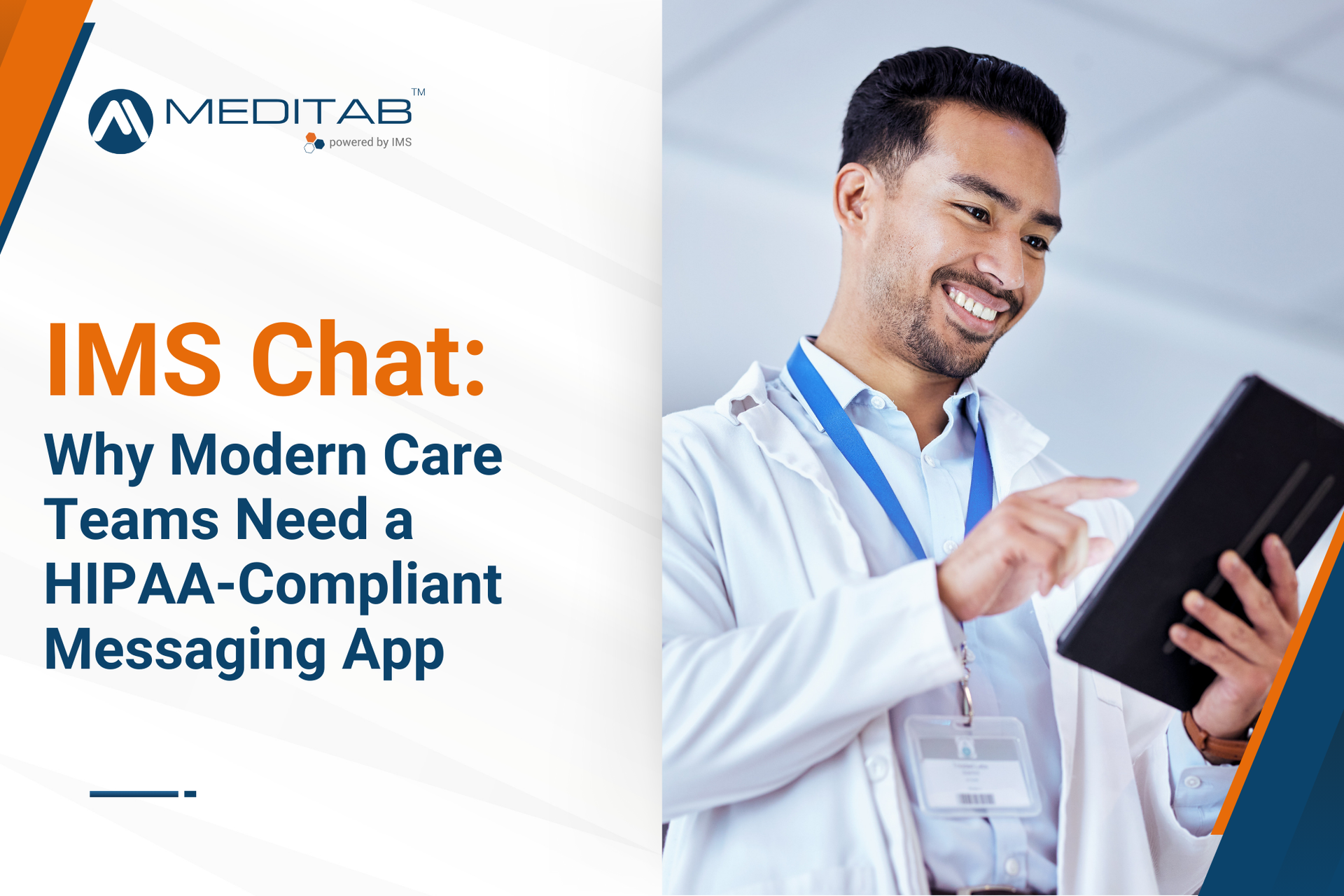 A doctor sends an update to his patient through a HIPAA-compliant patient communication app. 