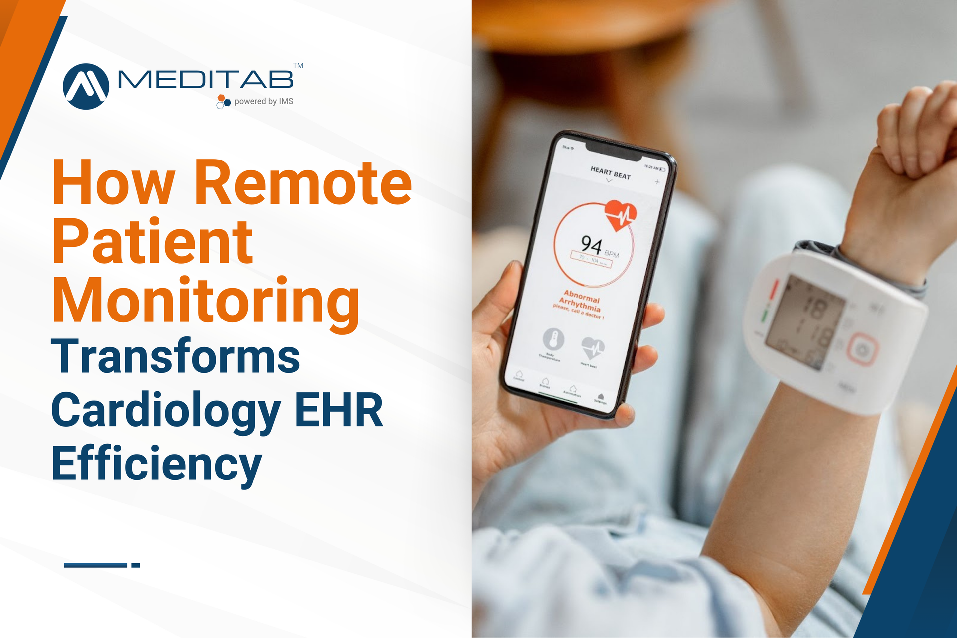 Patient syncs their heart rate with the Cardiology EHR through a wearable device.