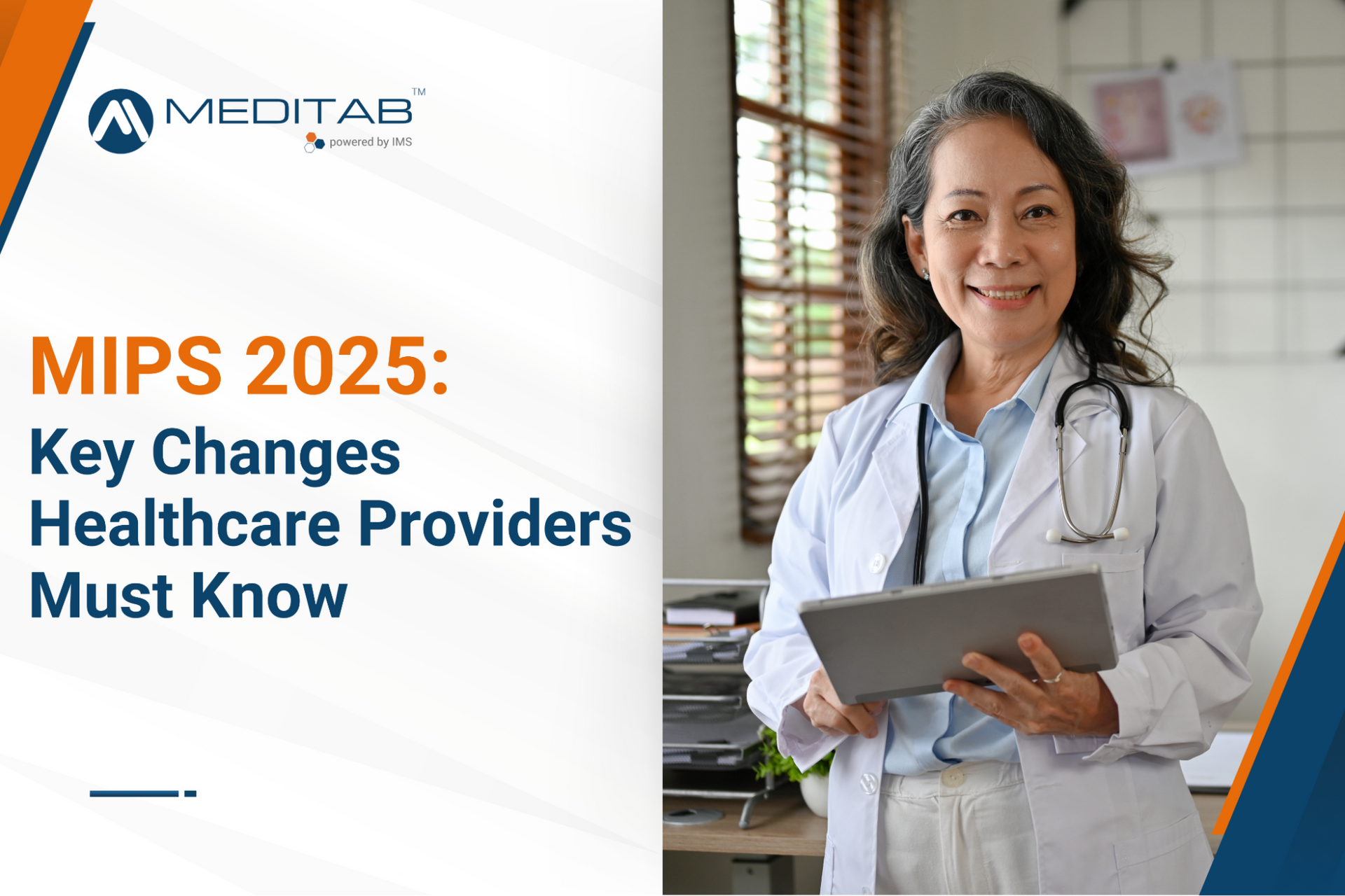 A doctor scrolls through her tablet, reviewing MIPS quality measures after getting expert guidance 