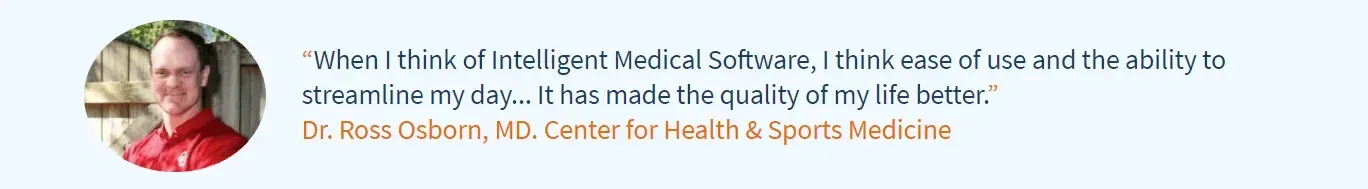 Happy Client photo and Client Testimony from Dr. Ross Osborn about Meditab Intelligent Medical Software increasing quality of life