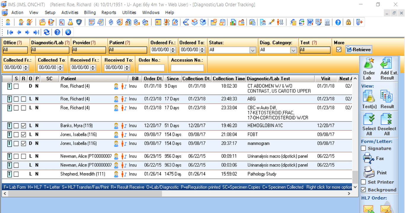 Diagnostic Lab Order | Integrated Labs | EHR Software | Meditab