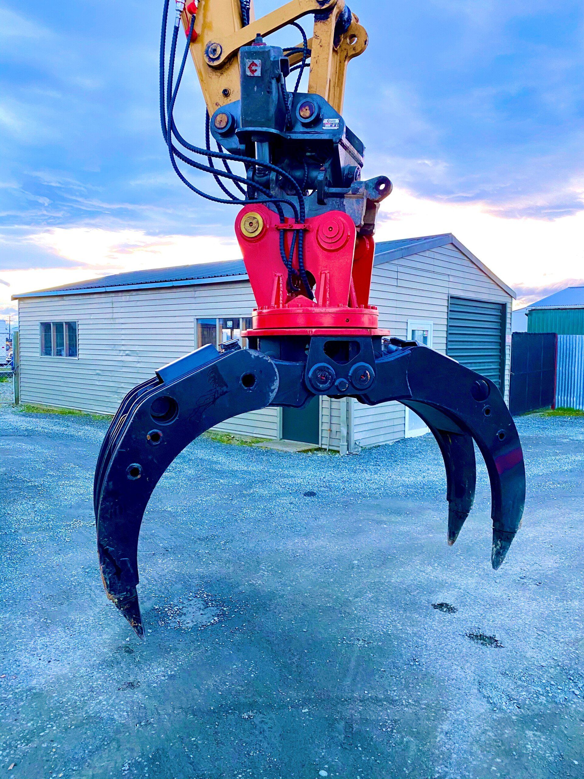 Hydraulic Log Grapple, hydraulic stone grabber digger attachment