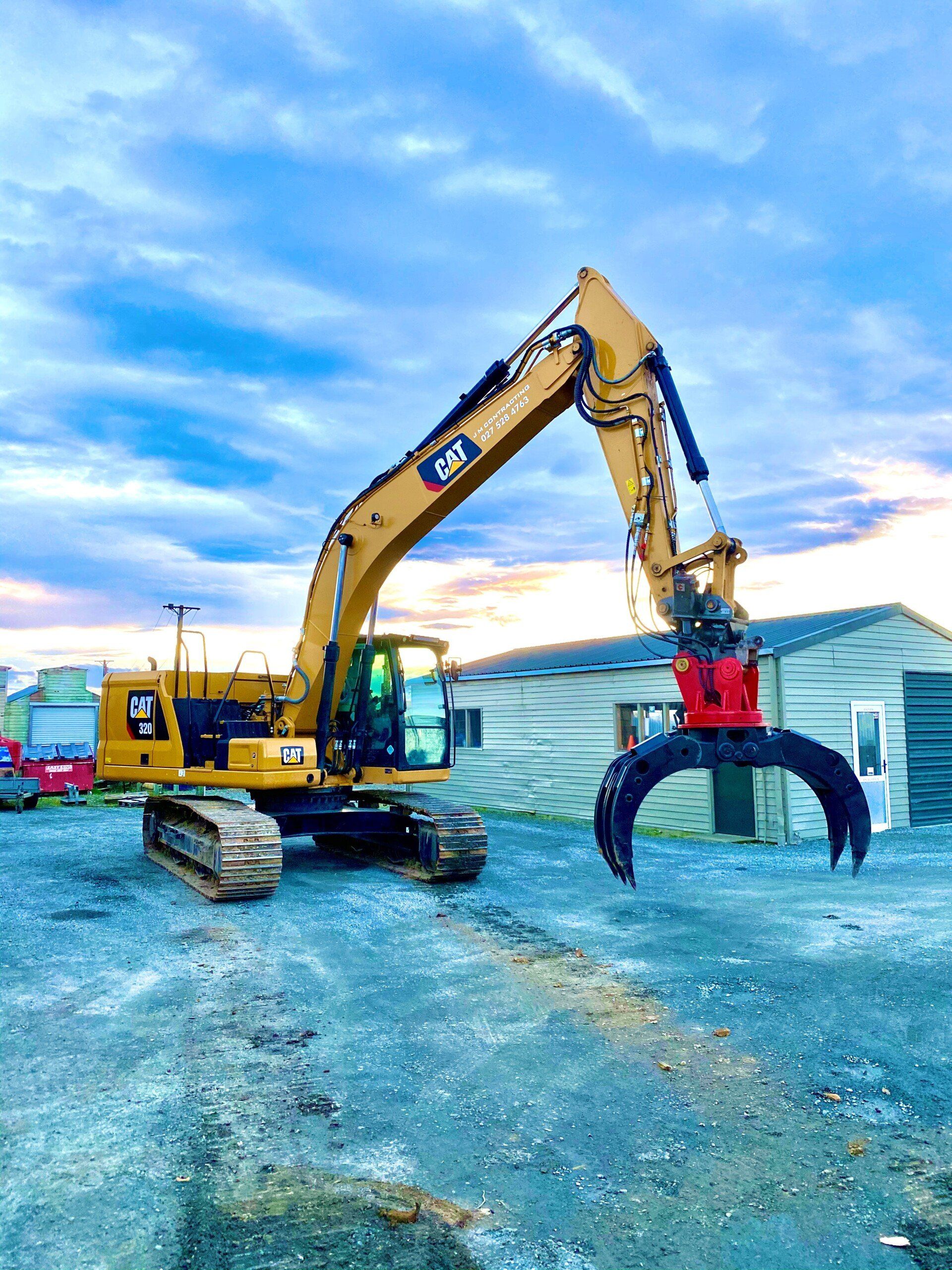 Hydraulic Log Grapple, hydraulic stone grabber digger attachment