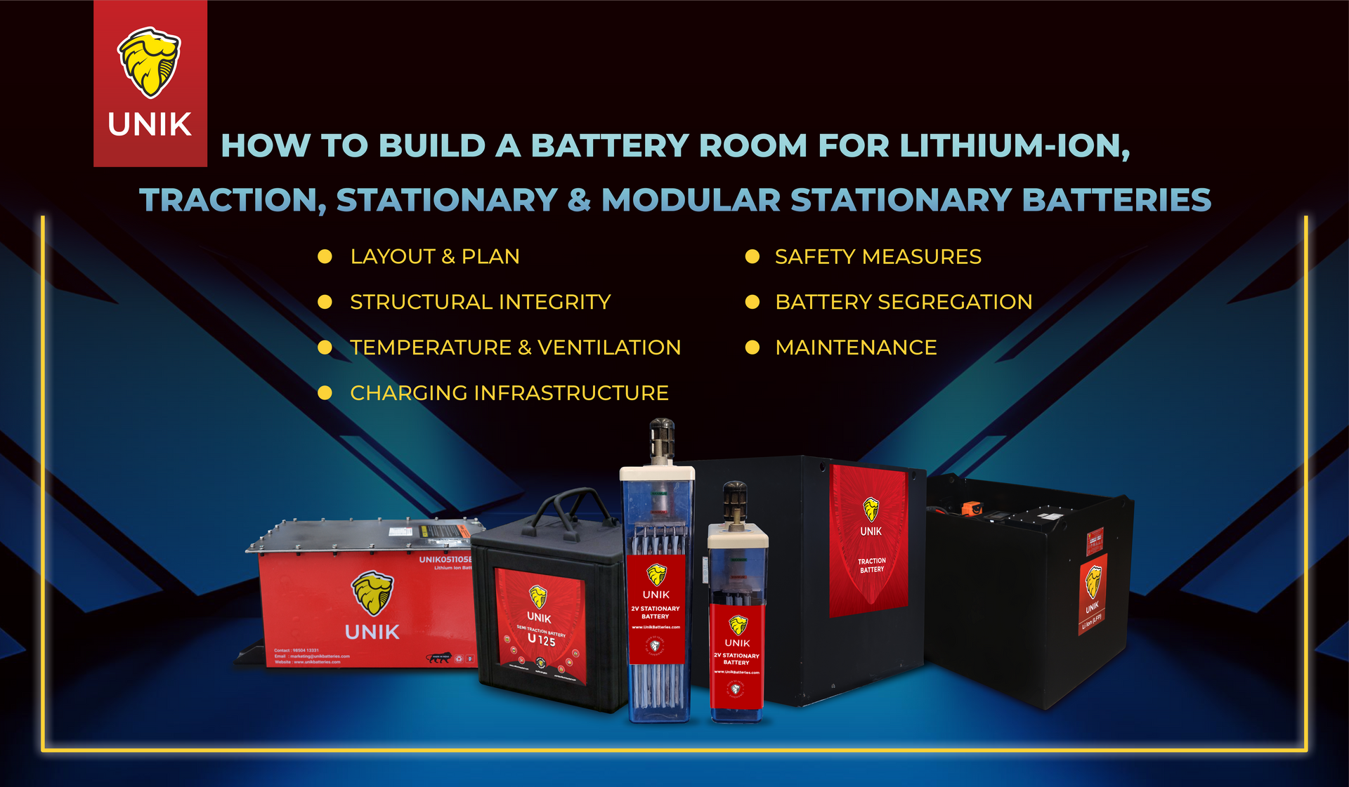 Build a safe, efficient battery room for lead-acid, lithium-ion & EV batteries. Learn layout, ventil
