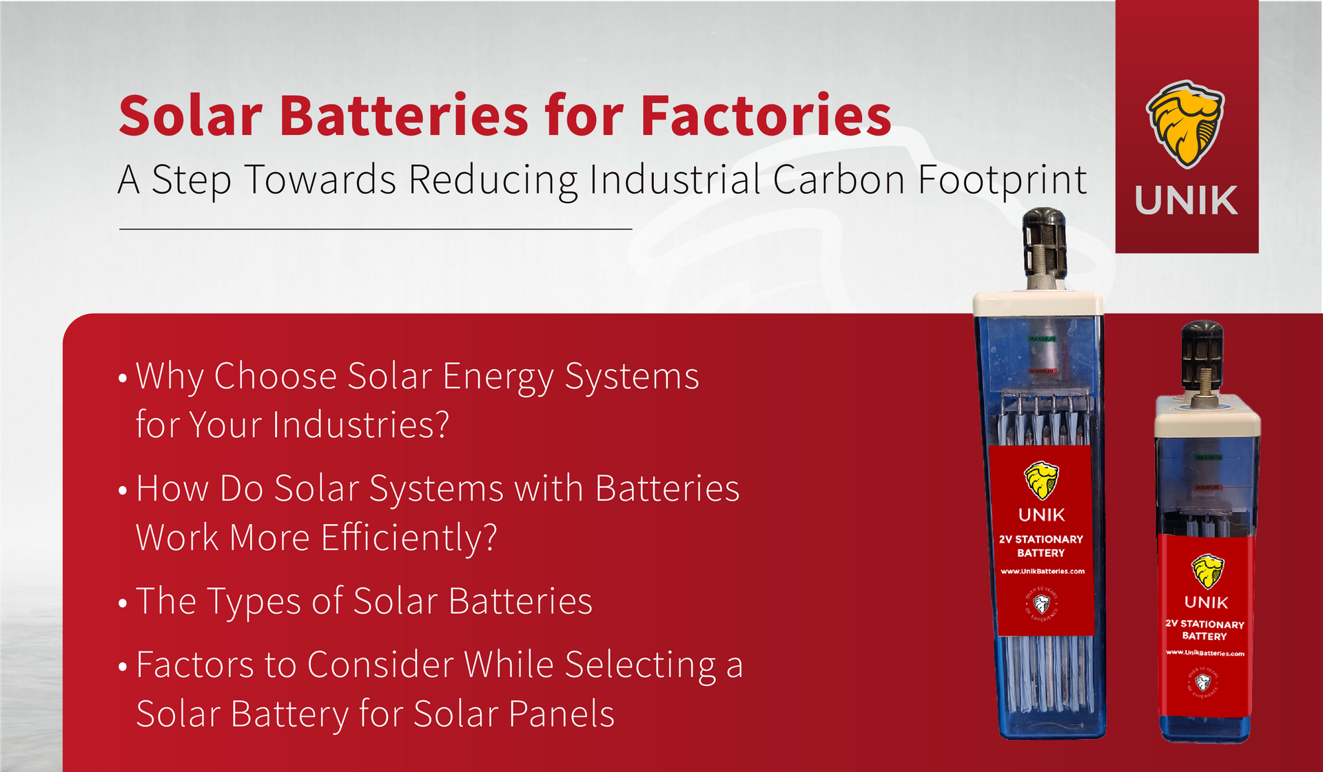 -	Why Choose Solar Energy Systems for Your Industries? 
-	How Do Solar Systems with Batteries Work M
