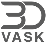 En svart-hvitt logo for et selskap som heter 3dvask.