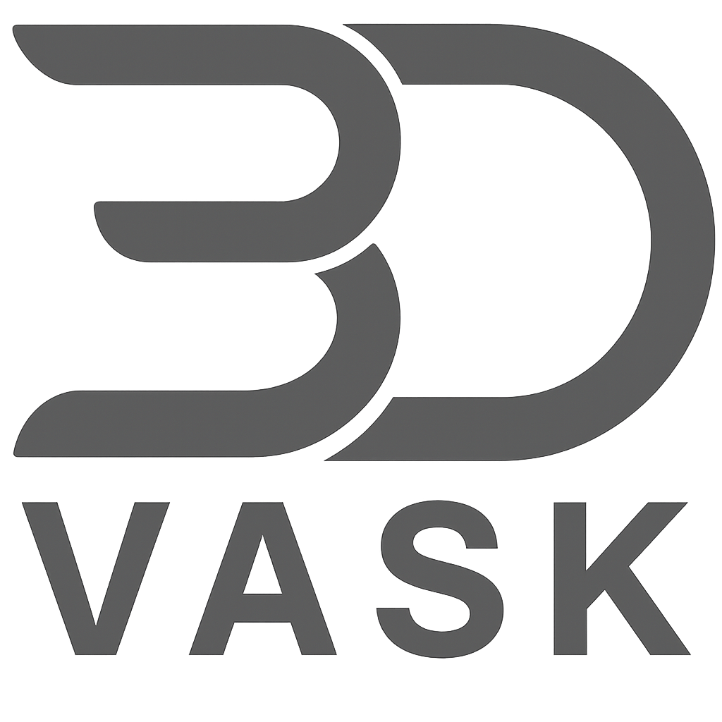 En svart-hvitt logo for et selskap som heter 3dvask.