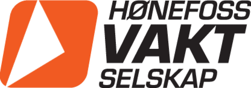 A logo for a company called honefoss vakt selskap