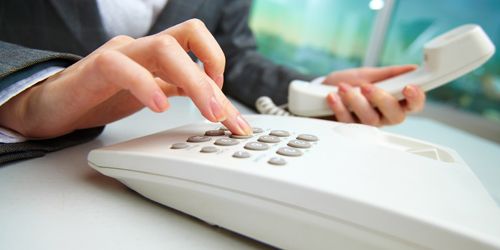 Customer dialing out to avail the service