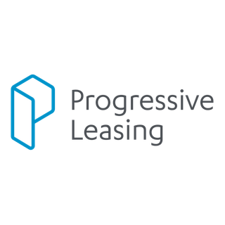 Logo for Progressive Leasing: blue outline of a