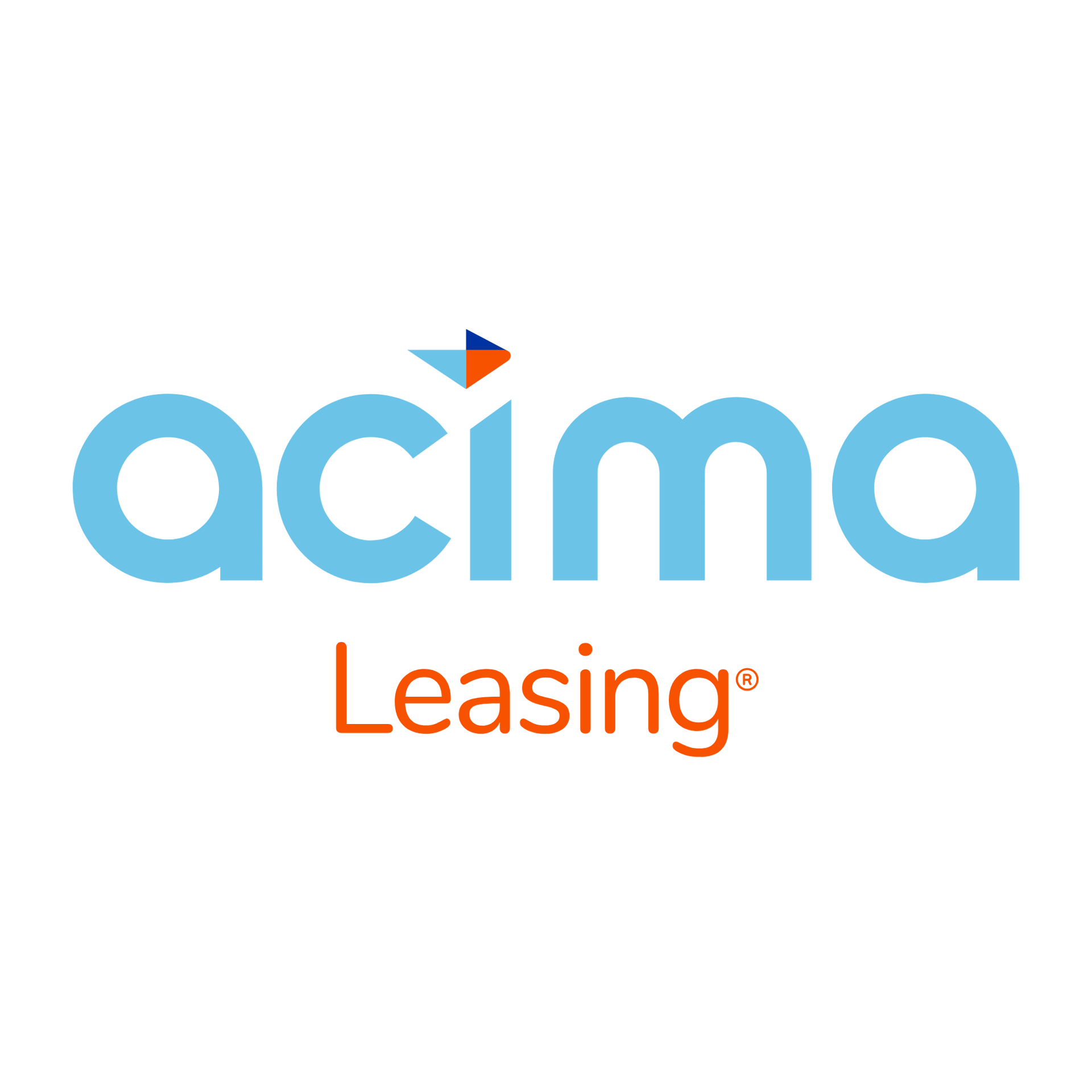 Acima Leasing logo: light blue
