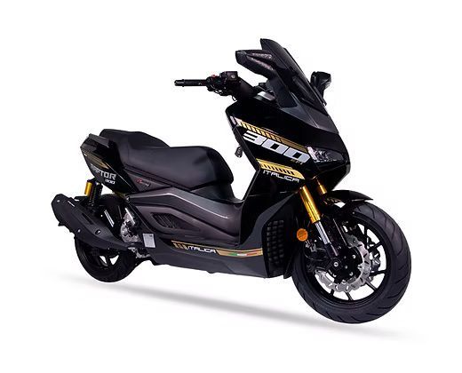Black and gold scooter with