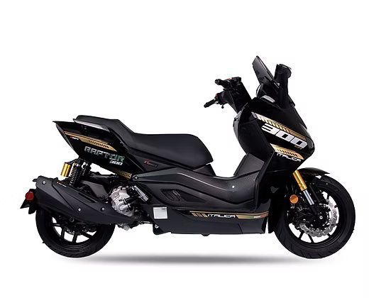 Black and gold scooter with