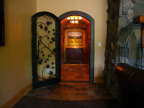 Beautiful Entry To Custom Wine Cellar, Mark Sweeden Construction, Rocklin, CA