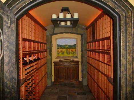 Arched Wine Cellar, Mark Sweeden Construction, Rocklin, CA