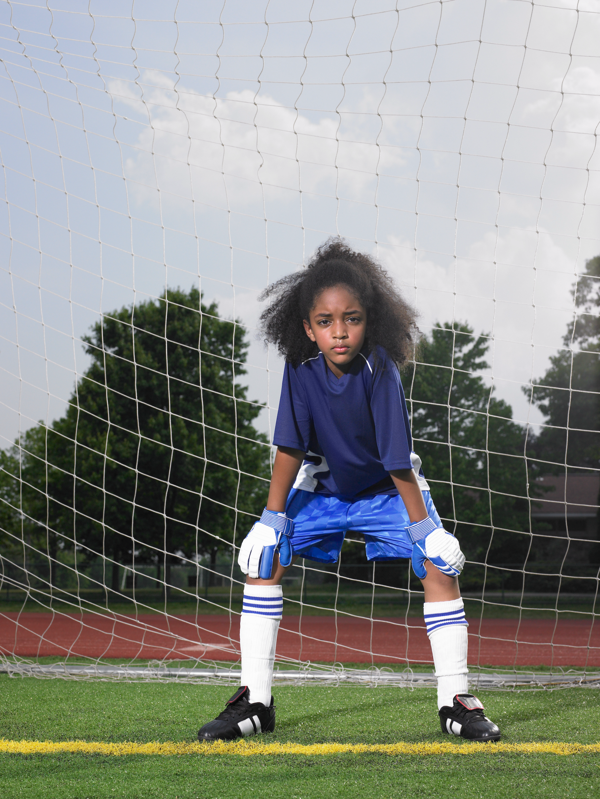 Goalkeeper standing in goal