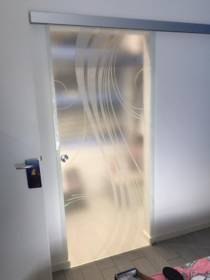 vetro decorato per porta