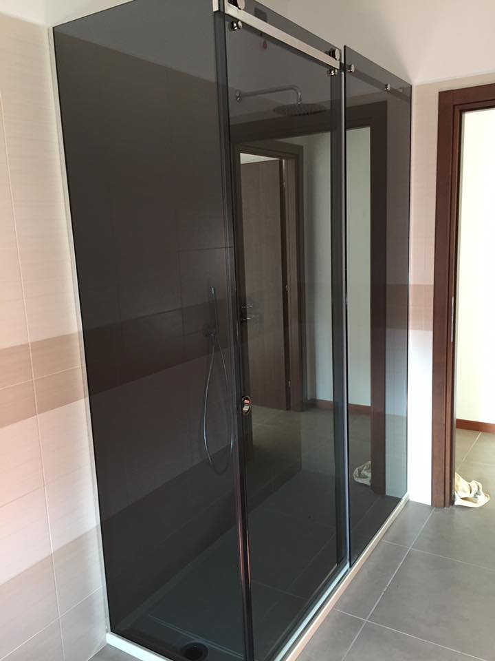 vetro decorato per docce