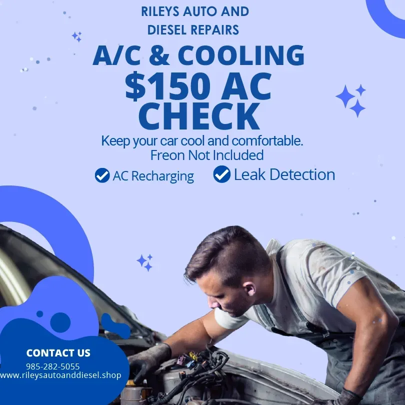 A/C & Cooling $150 AC Check | Riley's Auto & Diesel Repairs LLC