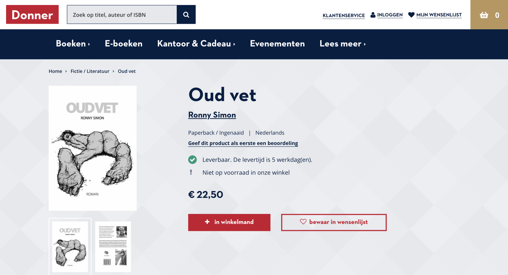 donner rotterdam. Roman Oud vet van Ronny Simon online te koop.