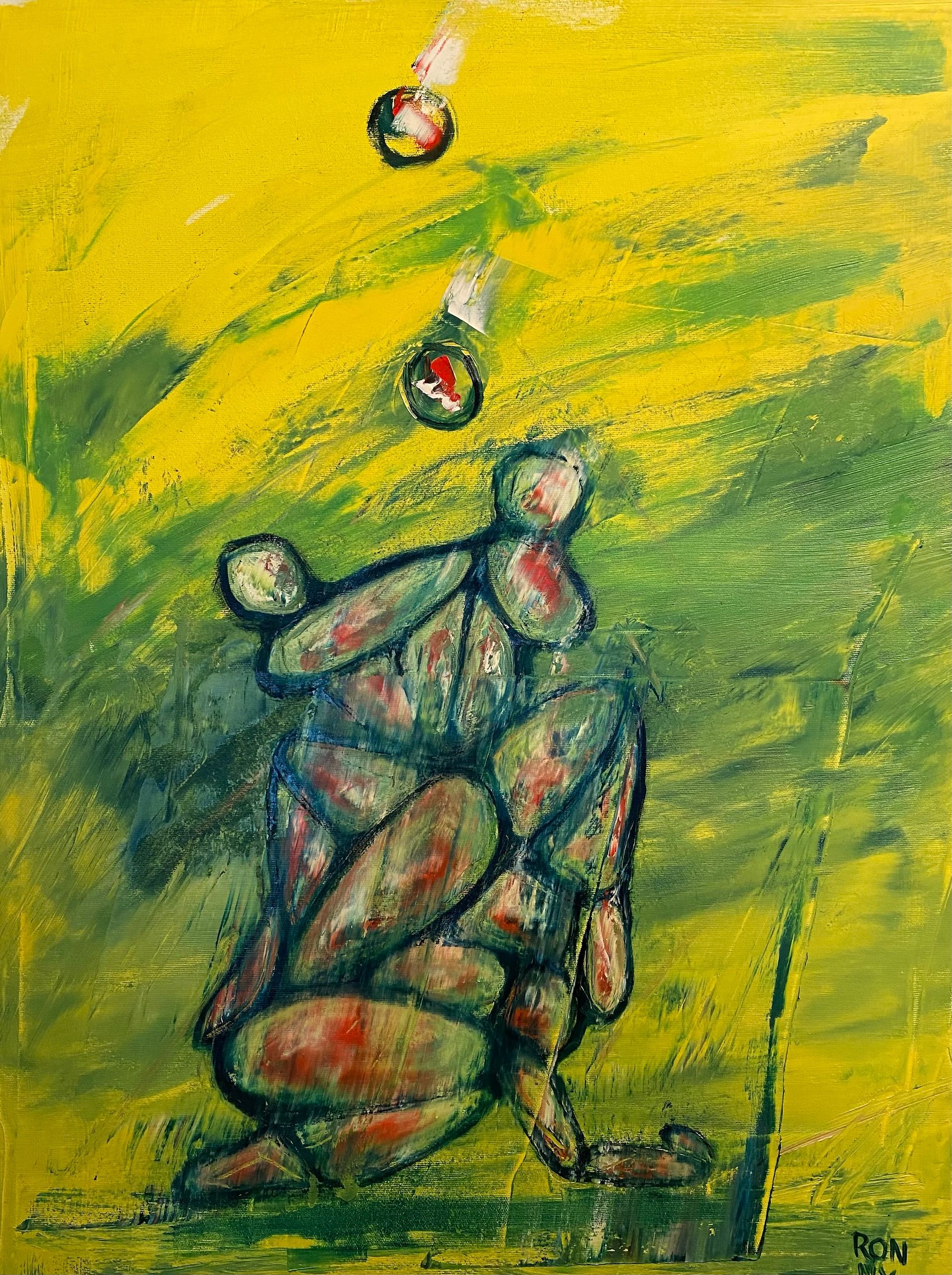 The rain glistens, artwork from Ronny Simon 2024. Oil on canvas.