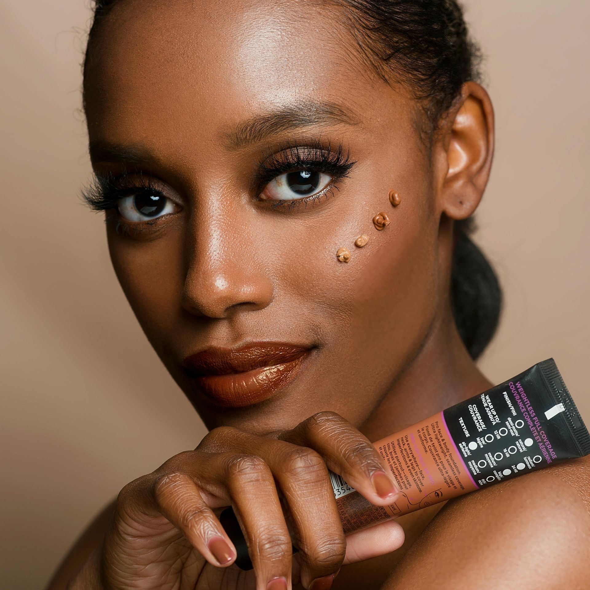 A woman is getting a botox treatment on her lips.