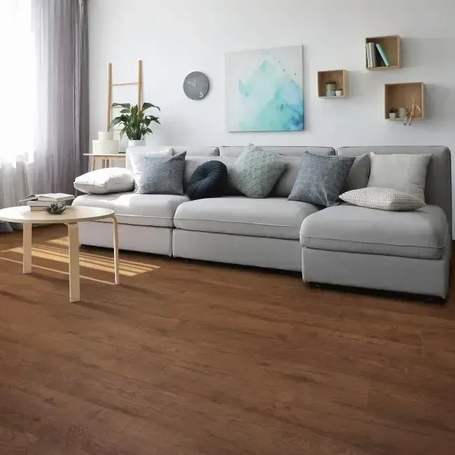 A Richland living room with beautiful hardwood flooring installed