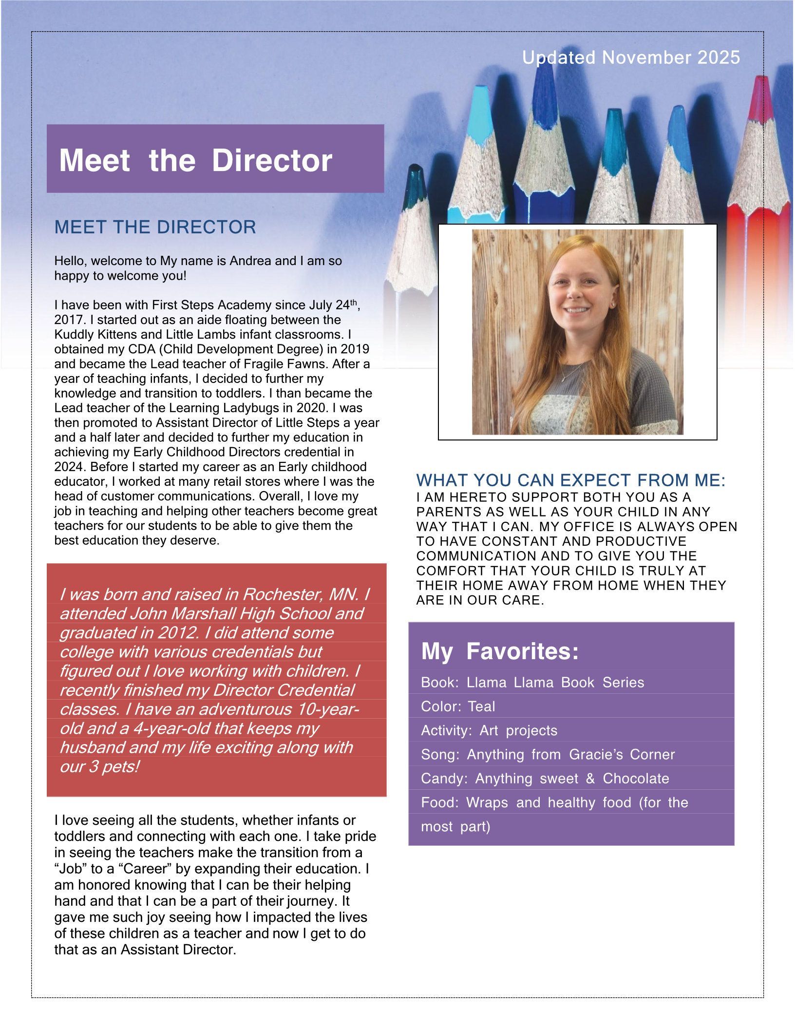 Newsletter with headline 