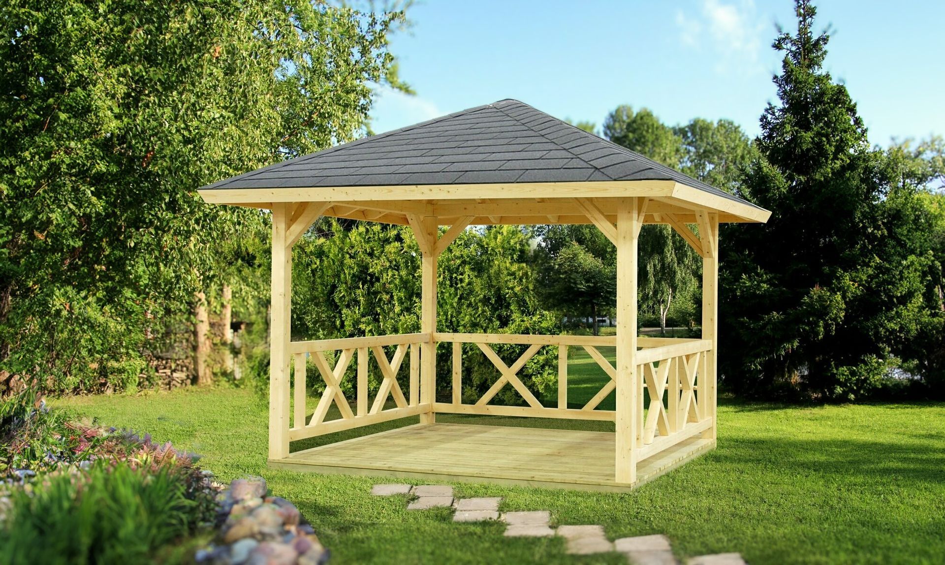 Gazebo in the sun