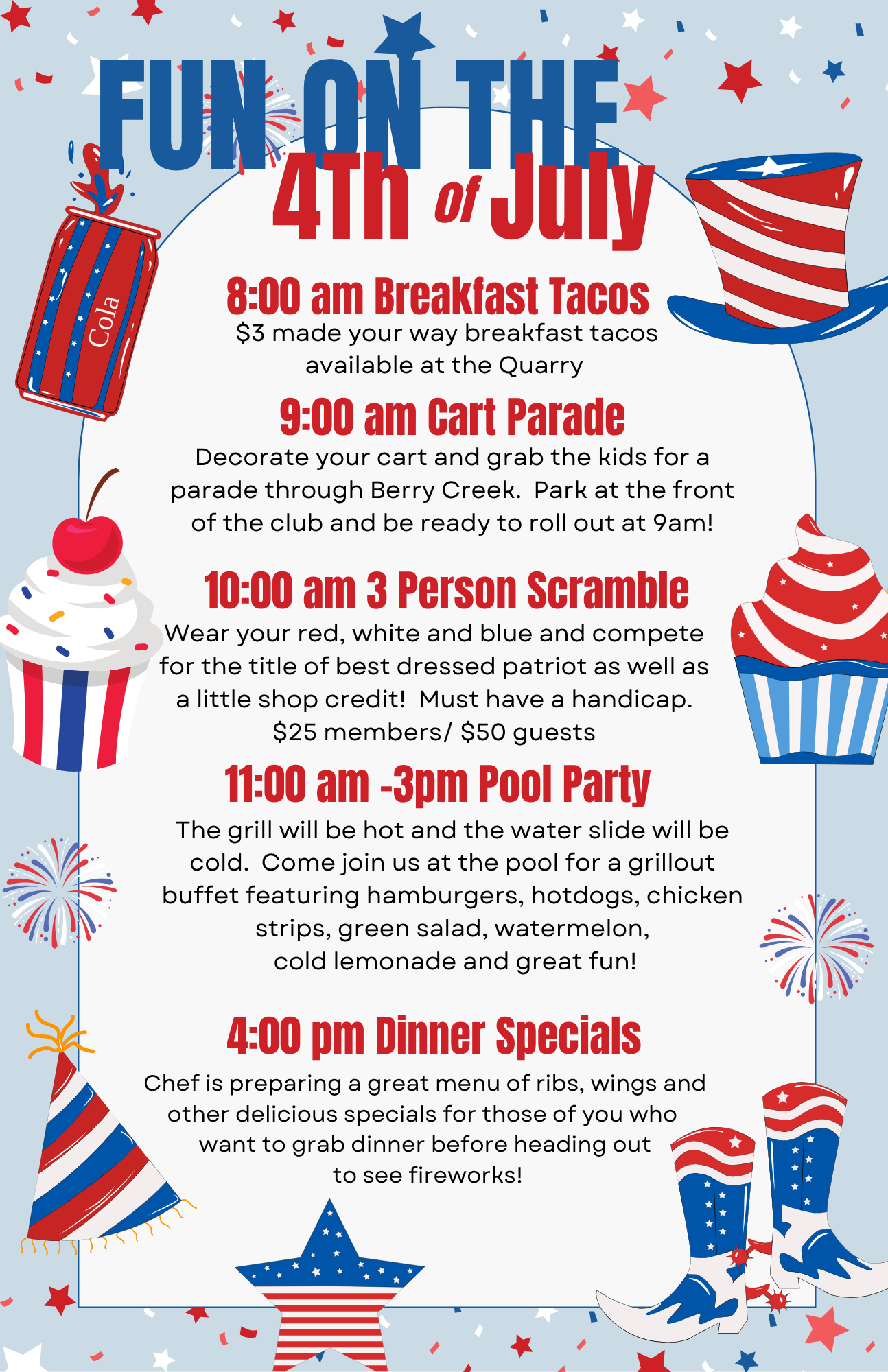 A poster for fun on the 4th of july.