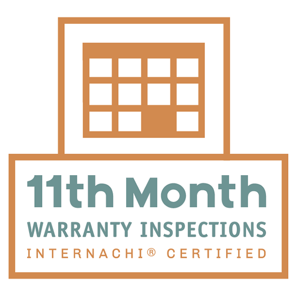 A logo for the 11th month warranty inspections