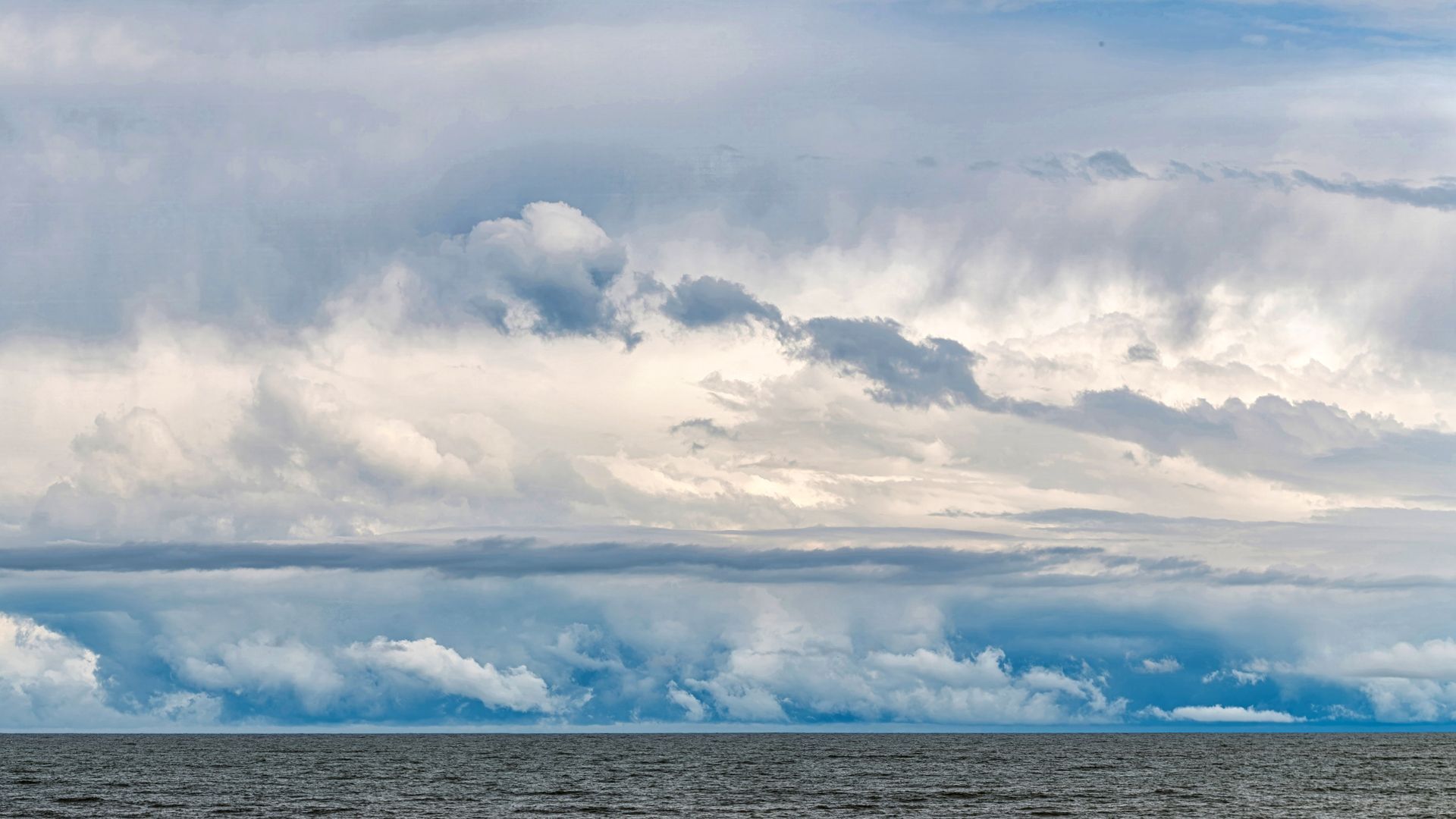 Clouds over Lake Erie, boating conditions near Cranberry Creek Marina
