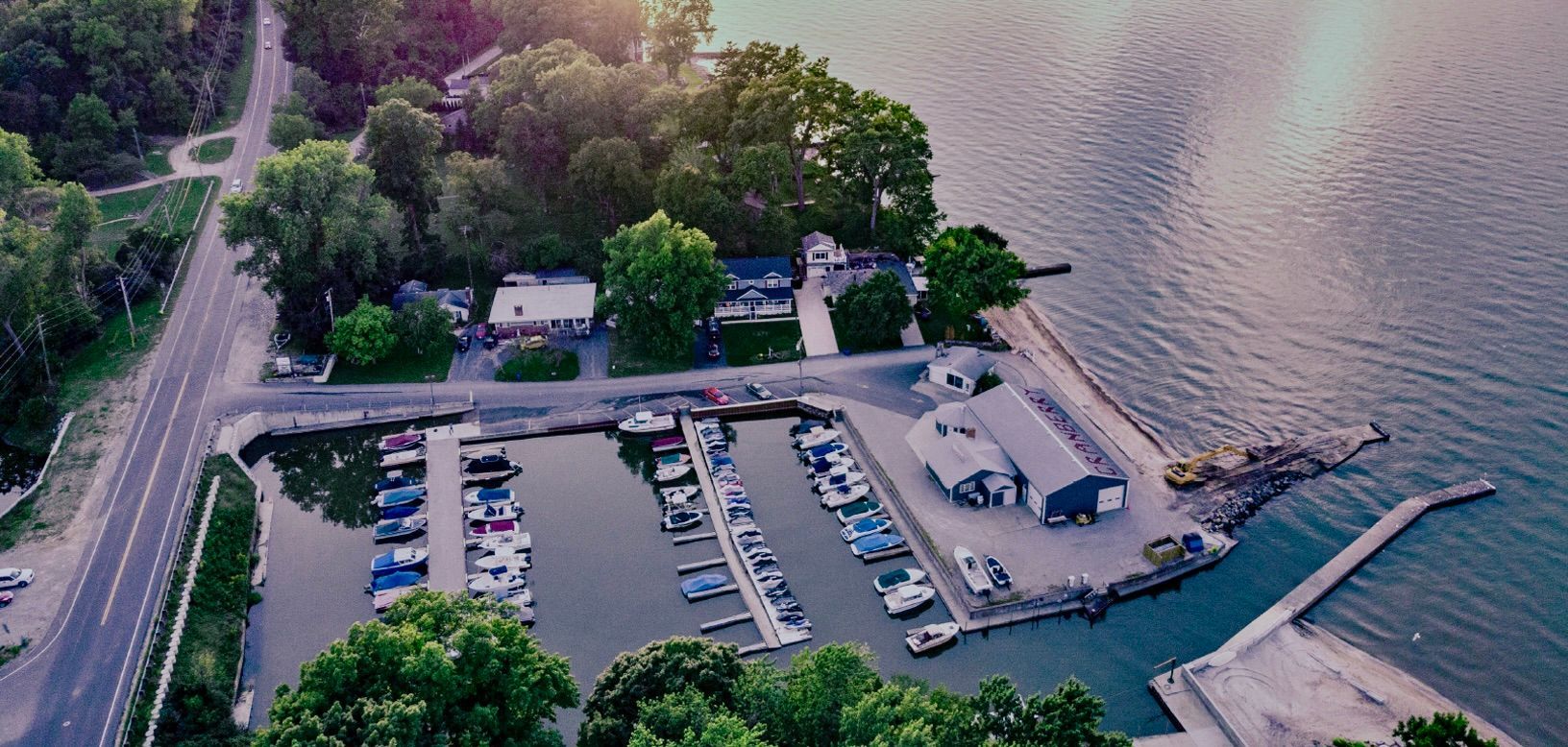 Aerial shot of Cranberry Creek Marina