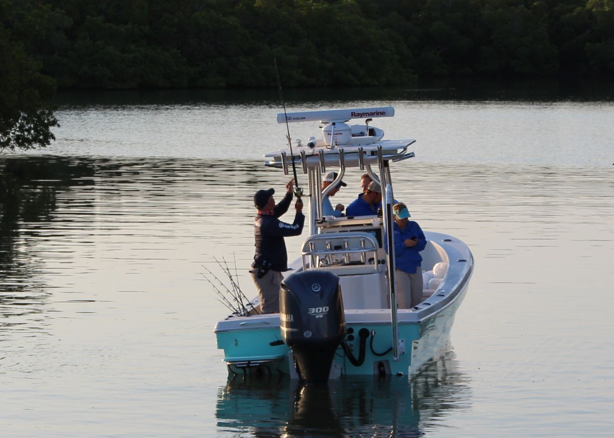 Boat ride on calm waters, boat launch at Cranberry Creek Marina