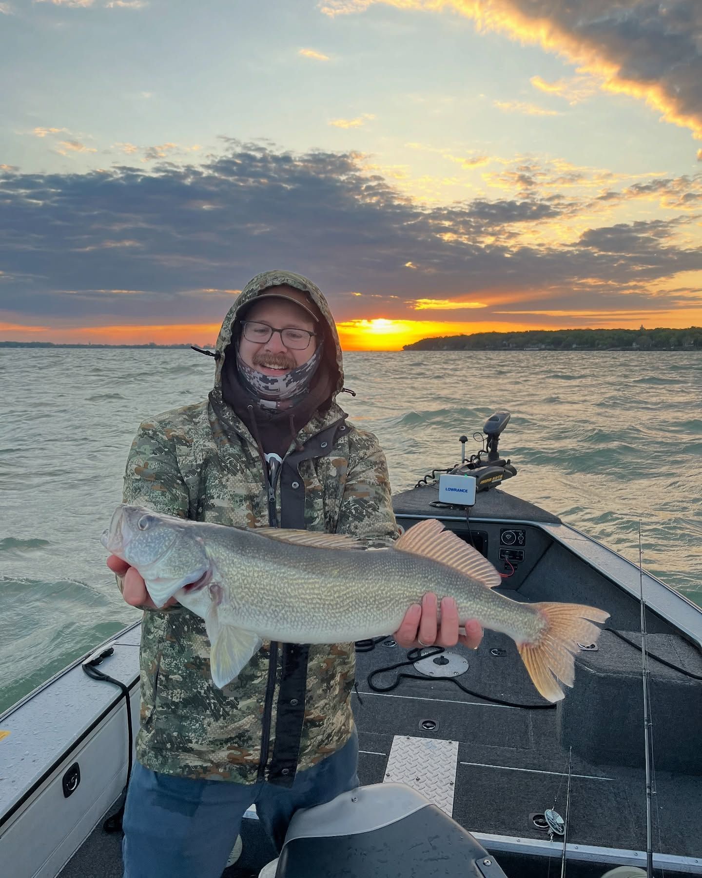 Happy angler with a fish