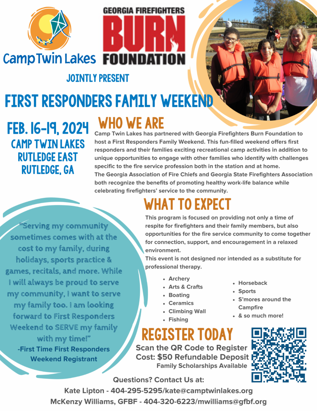 GFBF First Responder Family Weekend