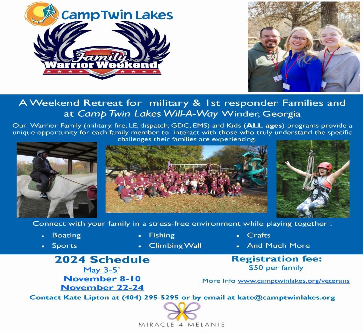 Camp Twin Lakes-Family Warrior Weekend